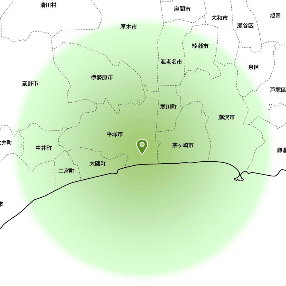 ホリィマームクリニック平塚訪問範囲