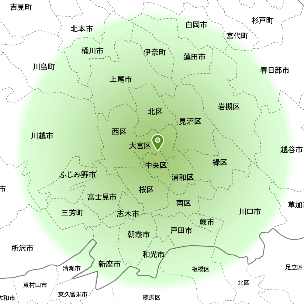 ホリィマームクリニックさいたま訪問範囲